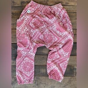 Paisley Vintage Crimson Bandana Harem sweatpant